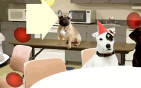 Happy Belated Birthday ecard with dogs