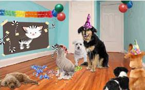 Birthday Agenda ecard with two dogs