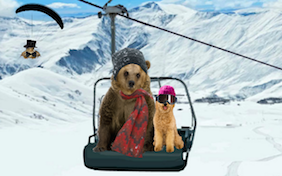 Chairlift ski snow mountain outside