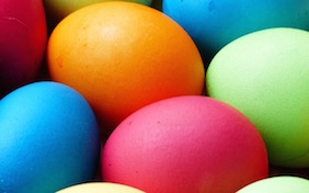 Easter eggs colored