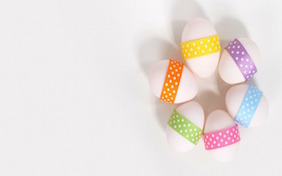 Easter eggs shaped like a flower