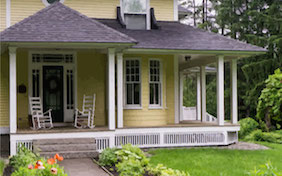 House outside front porch