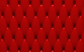 Red leather booth