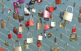 Love locks Paris valentines day