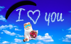 I love you heart clouds sky valentines day
