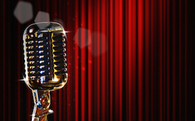 Microphone on stage