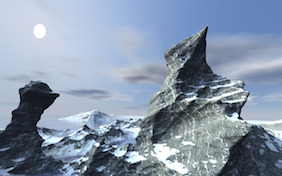 Mountain top outside nature