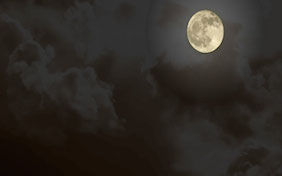 Night sky moon clouds halloween outside