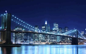 Bridge at night outside