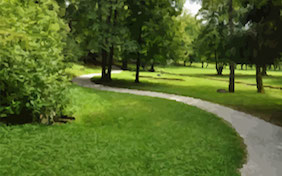 Park outside nature path