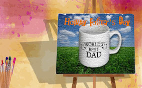 Happy Fathers Day painting