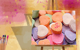 Love painting Valentines Day