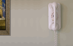 Telephone phone wall inside missing you call me