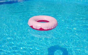 Swimming pool ring float water summer vacation