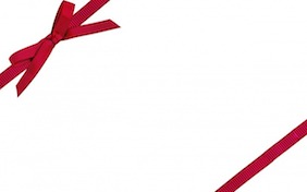 Red bow holiday gift christmas present