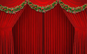 Stage holiday christmas curtain