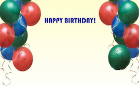Happy Birthday with balloons