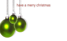 Have a Merry Christmas green christmas balls