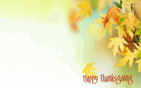 Happy Thanksgiving with autumn leaves