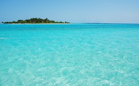 Water ocean blue tropical deserted island vacation