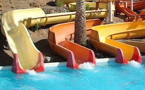 Water slide swim fun