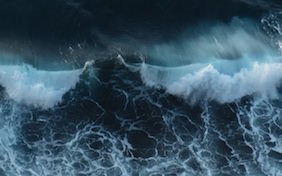 Ocean wave rough waters