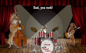 Dad You Rock Father's Day cat ecard