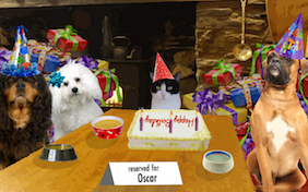 Cheers to You! birthday ecard with cats