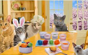Happy Easter cat ecard