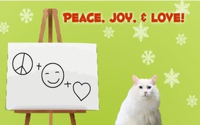Holiday Game Night cat ecard