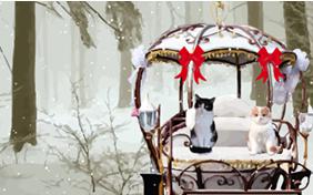 Holiday Romance ecard with Cats