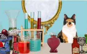 Love Potion ecard with cats