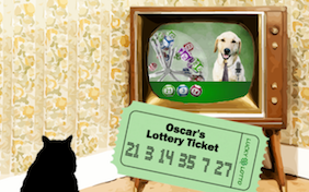 St. Patrick's Day Lucky Lotto cat ecard