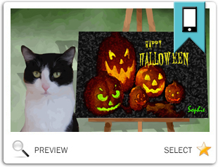 Halloween Art cat ecard