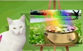 St. Patrick's Day Art cat ecard