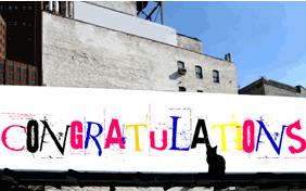 Congratulations Four Ways ecard with cats