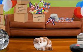 July 4th Wishes ecard with cats
