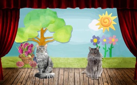 It's Just Us Easter two cat ecard