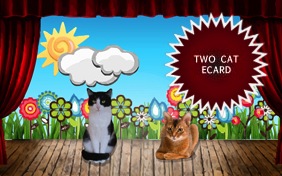 It's Just Us Thinking of You two cat ecard