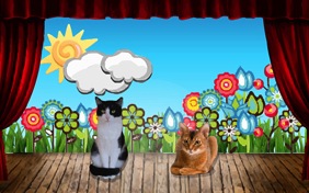 It's Just Us Thank You ecard starring two cats