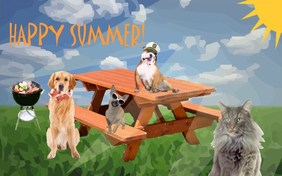 Happy Summer cat ecard