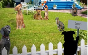 Family Thanksgiving ecard with cats