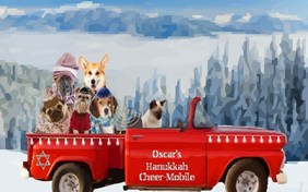 Hanukkah Truckload cat ecard