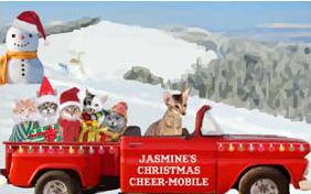 Christmas Truckload cat ecard