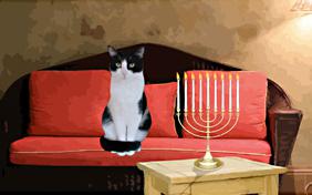 Hanukkah Dos and Dont's ecard with cats