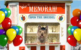 Hanukkah Kisses dog ecard