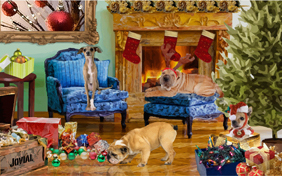 Christmas Time photo upload dog ecard