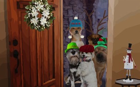 Holiday Game Night dog ecard