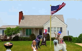 God Bless America dog ecard