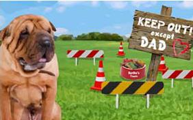 Keep Out Except Dad Father's Day dog ecard